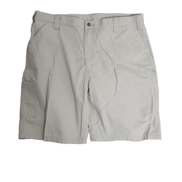 Carhartt Mens Size‎ 42 Tan Canvas Utility Work Shorts B147 Original Fit - Picture 1 of 6